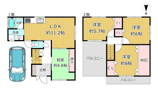 八尾市刑部３丁目の中古一戸建て