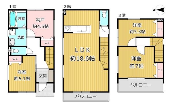 大阪市平野区西脇１丁目の新築一戸建