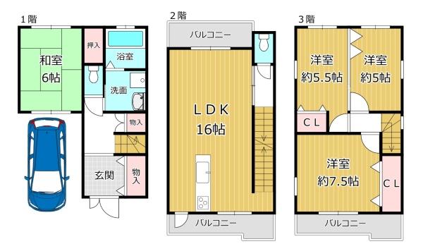 大阪市平野区加美東６丁目の中古一戸建て