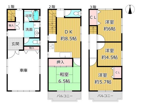 大阪市平野区瓜破東８丁目の中古一戸建て