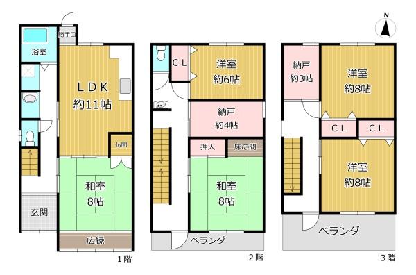 大阪市平野区長吉川辺１丁目の中古一戸建て
