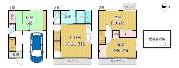 大阪市平野区加美鞍作３丁目の中古一戸建