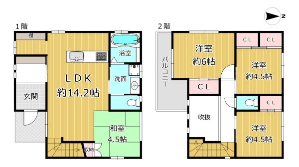 八尾市八尾木北２丁目の中古一戸建て