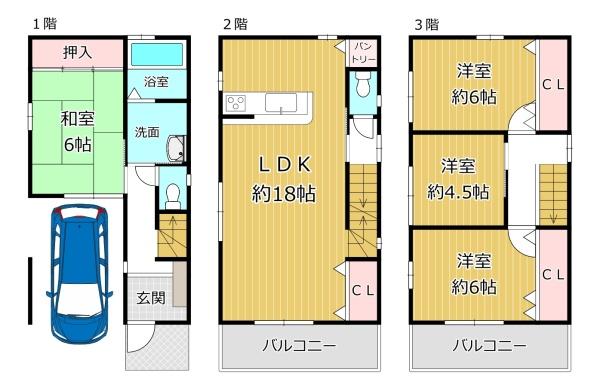 大阪市平野区喜連１丁目の中古一戸建