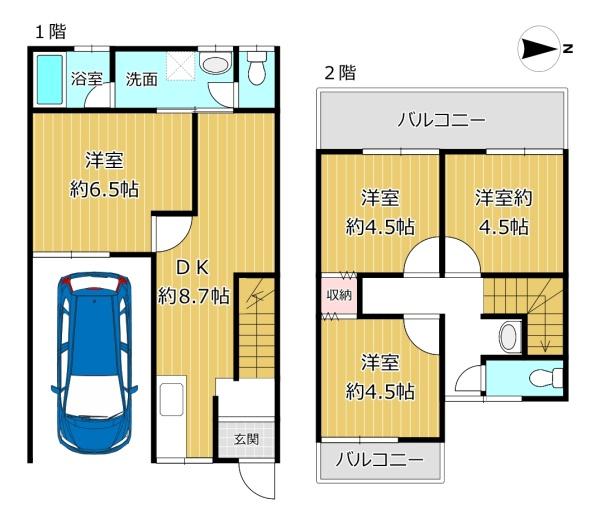 東大阪市稲田本町１丁目の中古テラスハウス