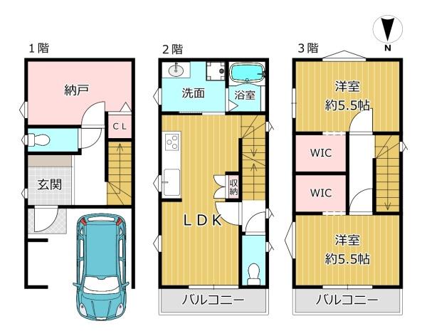 大阪市平野区加美鞍作２丁目の新築一戸建