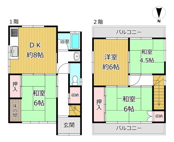 八尾市福万寺町南２丁目の中古一戸建