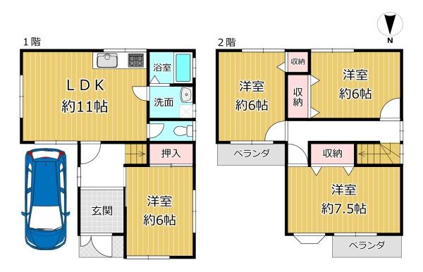 八尾市刑部２丁目の中古一戸建