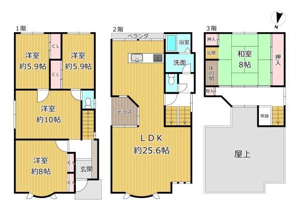 八尾市山本町５丁目の中古一戸建