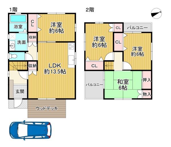 八尾市服部川６丁目の中古一戸建