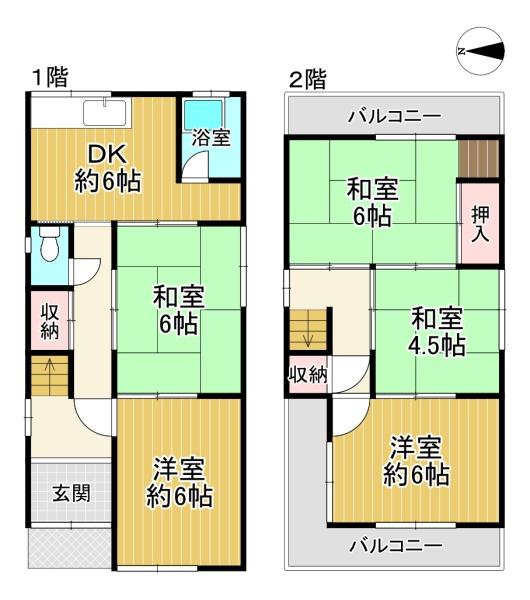 八尾市竹渕西２丁目の中古一戸建