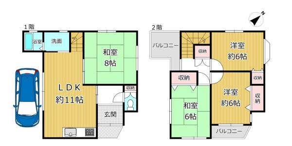 八尾市安中町５丁目の中古一戸建て