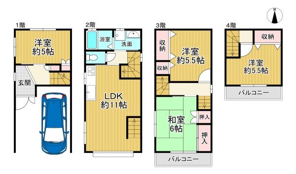 大阪市平野区背戸口１丁目の中古一戸建