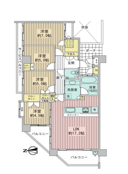 グラン・ブルー北山通2階