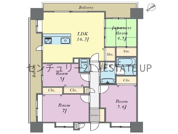 中古マンション　エイルマンション城南通り4階