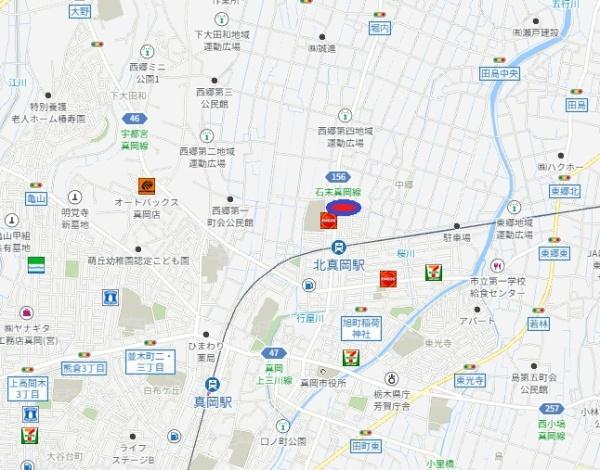 真岡市中萩１丁目の土地