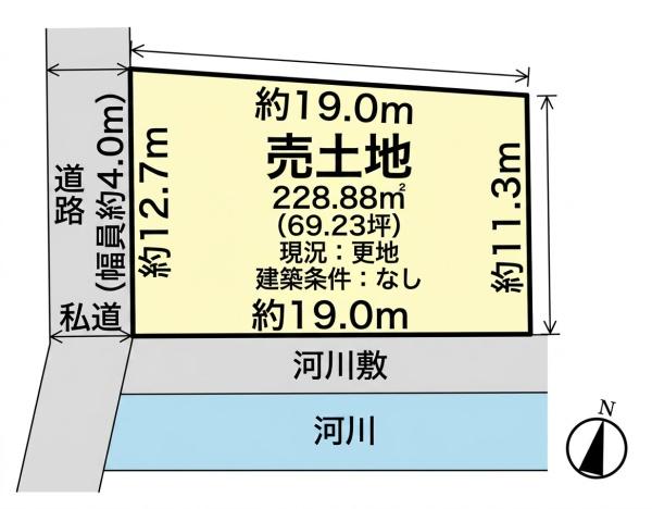 姫路市網干区新在家　土地