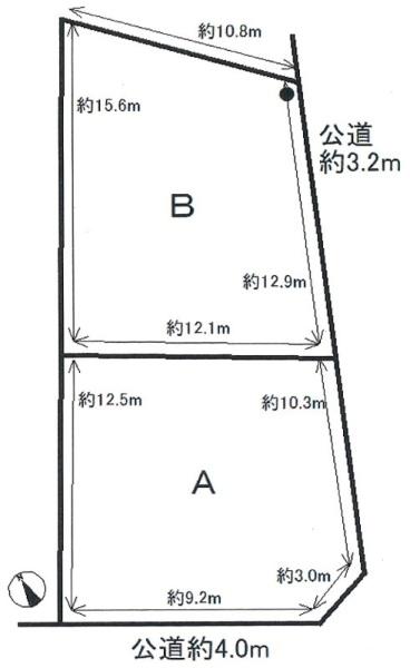 西尾市八ヶ尻町郷中　B区画　土地