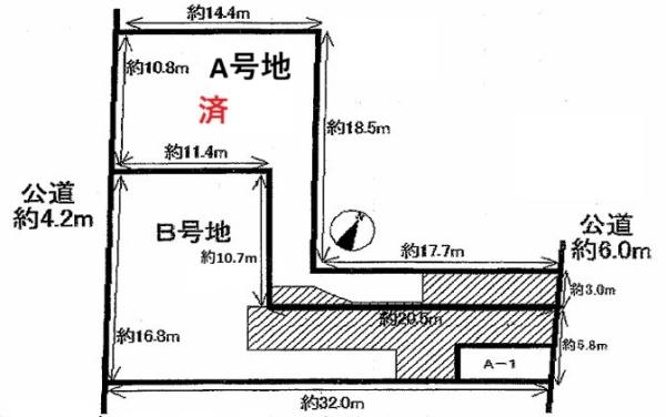岡崎市中町1丁目　B区画　土地