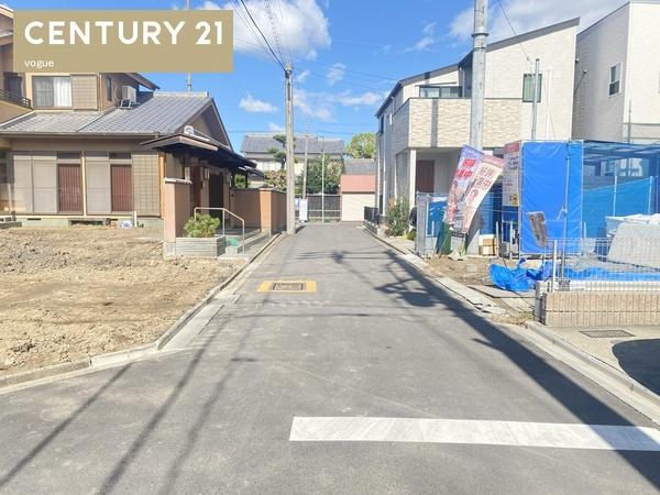 名古屋市北区光音寺町3丁目の新築一戸建(前面道路含む現地写真)