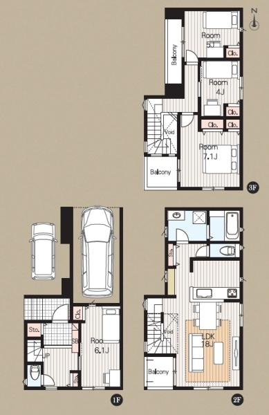 名古屋市北区長田町３丁目の新築一戸建