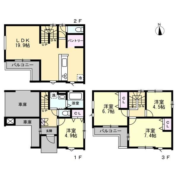 名古屋市北区柳原1期 4号棟(間取り)
