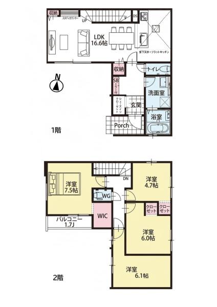 天白区元八事４丁目　3期　1号棟　新築戸建