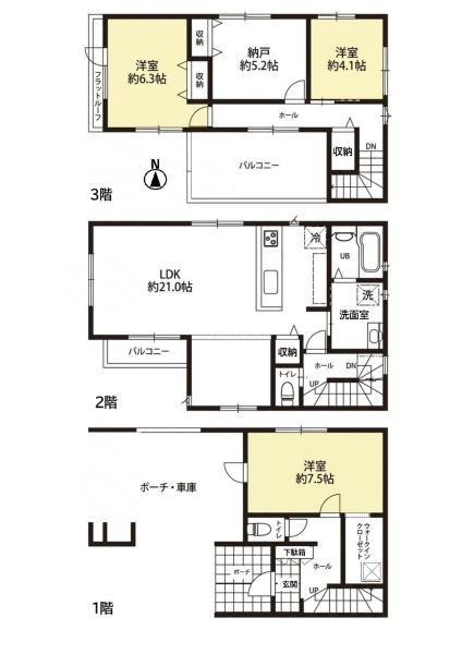 南区鶴田１丁目　１期　1号棟　新築戸建