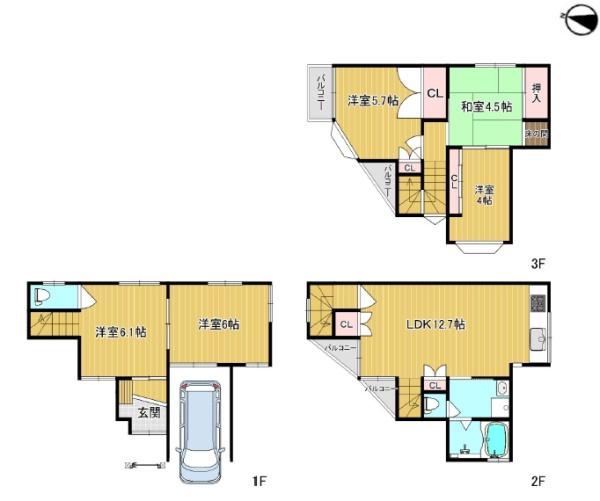 大阪市生野区勝山北５丁目の中古一戸建