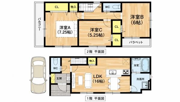 堺市東区南野田の新築一戸建