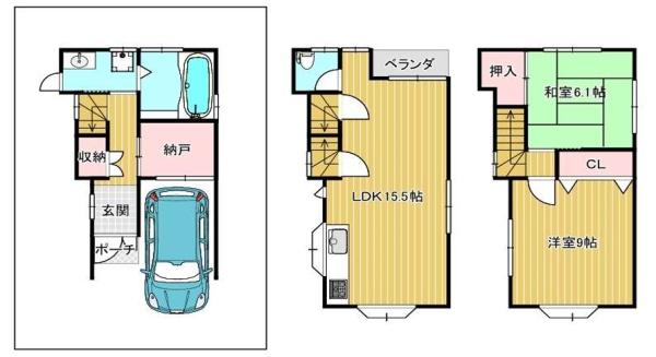 堺市東区日置荘北町２丁の中古一戸建て