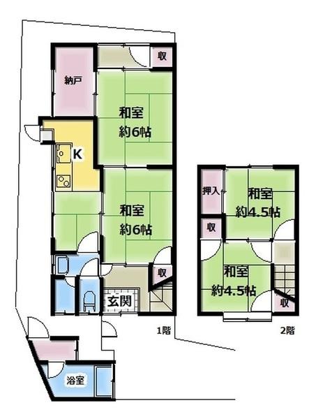 京都市山科区日ノ岡朝田町の中古一戸建