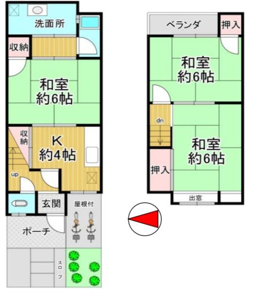 京都市山科区小山中ノ川町の中古テラスハウス