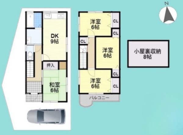 京都市伏見区久我森の宮町の中古一戸建