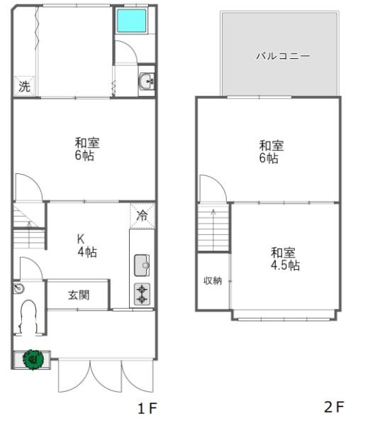京都市右京区梅津罧原町の中古テラスハウス