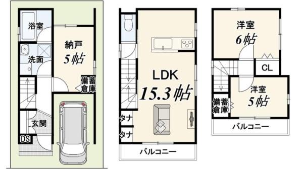 京都市伏見区深草直違橋南１丁目の新築一戸建