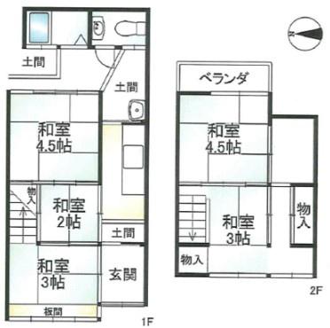 京都市中京区六角通油小路西入越後町の中古テラスハウス