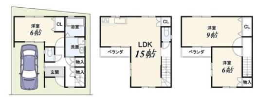京都市伏見区羽束師鴨川町の中古一戸建