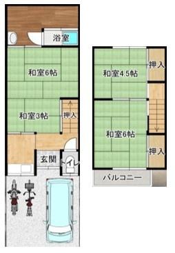 京都市伏見区向島二ノ丸町の中古テラスハウス