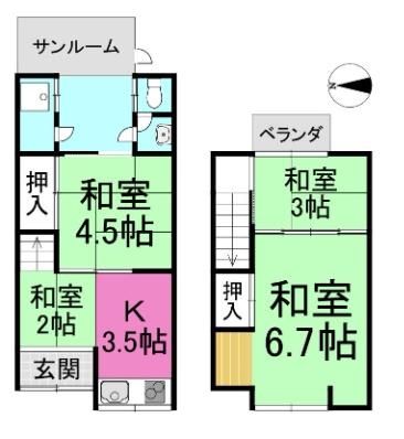 京都市山科区北花山六反田町の中古一戸建て