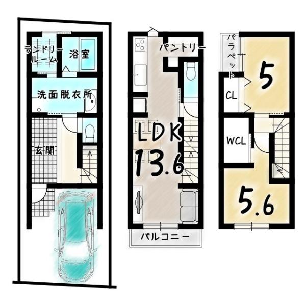 京都市伏見区向島二ノ丸町の新築一戸建