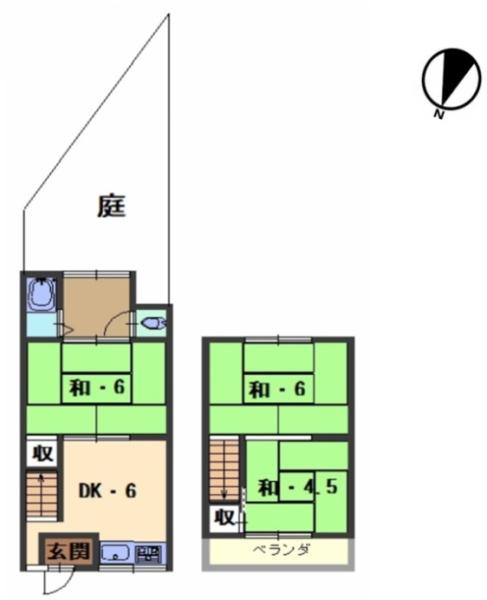京都市右京区西京極徳大寺団子田町の中古テラスハウス
