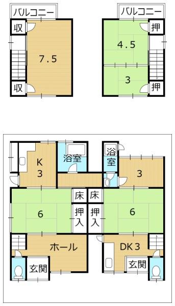大津市小関町の中古テラスハウス