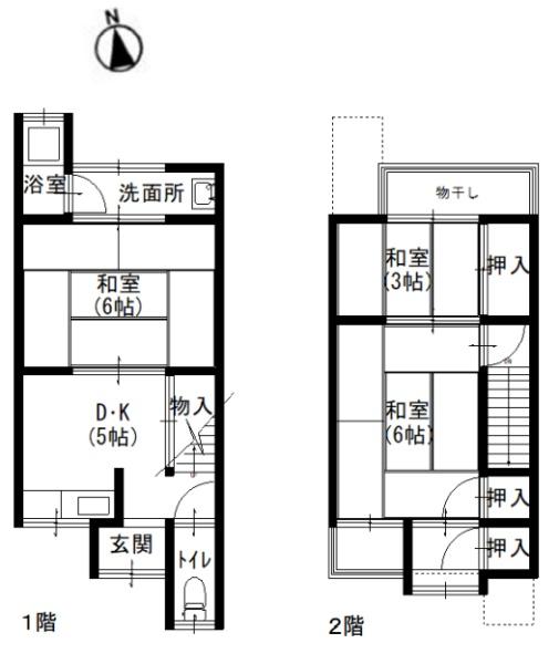 京都市右京区太秦西野町の中古テラスハウス