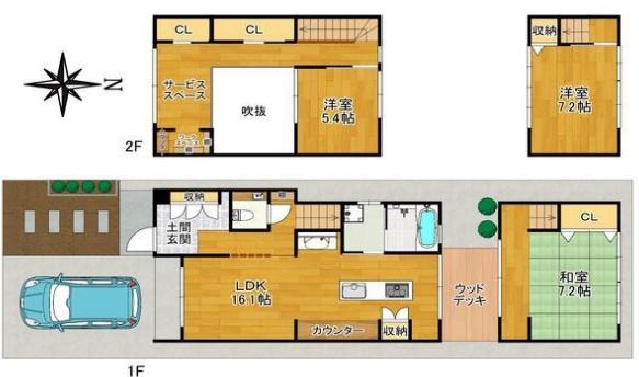 京都市北区紫竹上芝本町の中古一戸建