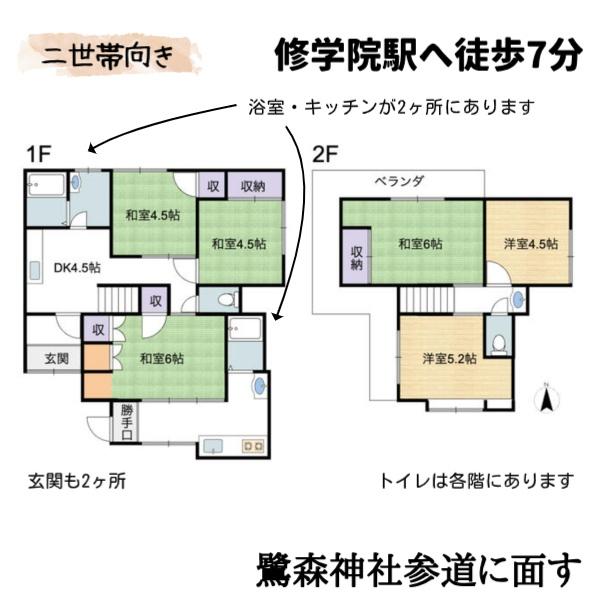 京都市左京区修学院薬師堂町の中古一戸建