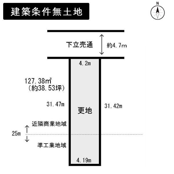 京都市上京区下立売通千本東入田中町の土地