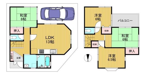京都市伏見区久我西出町の中古一戸建