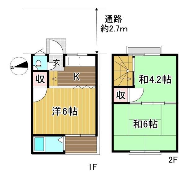 京都市北区紫竹上園生町の中古テラスハウス