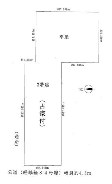 京都市右京区嵯峨中通町の売土地
